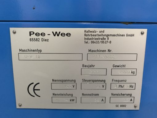 XX-VERKOCHT-XX PEE - WEE draadrolmachine Type UPW 18 - Afbeelding 2
