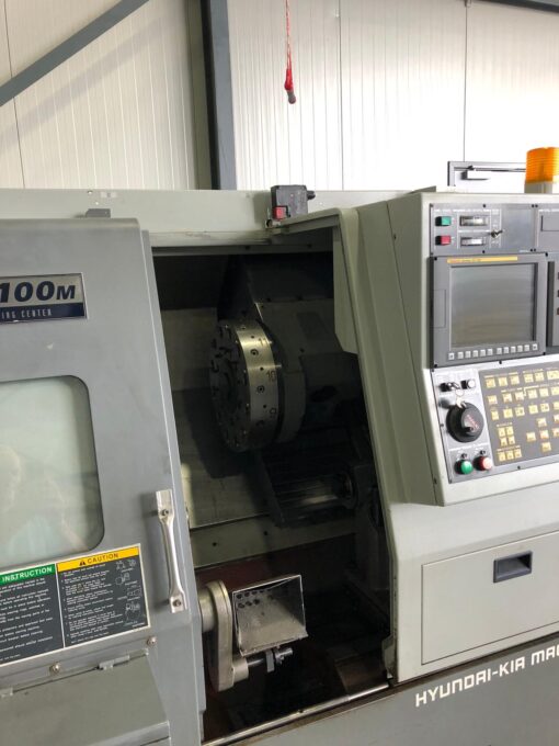 XX-VERKOCHT-XX HYUNDAI-KIA SKT-100M CNC DRAAIBANK MET AANGEDREVEN GEREEDSCHAP EN C-AS - Afbeelding 3