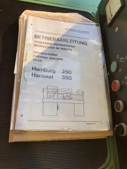 HEIDENREICH & HARBECK HANSEAT 350 UNIVERSELE CENTERDRAAIBANK - Afbeelding 9