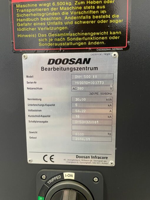 DOOSAN DNM 500II VERTIKAAL BEWERKINGSCENTRUM - Afbeelding 13