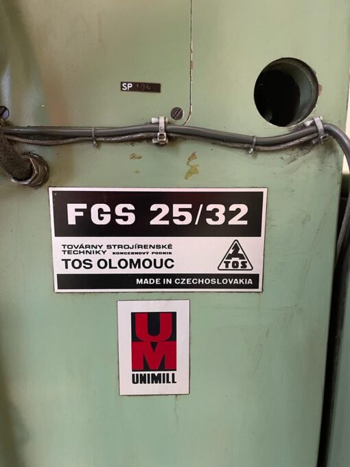 TOS OLOMOUC FGS 25/32 KNIETYPE CONVENTIONELE FREESBANK - Afbeelding 9