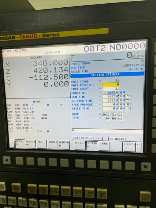 DOOSAN LYNX 220LYC CNC DRAAIBANK MET AANGEDREVEN GEREEDSCHAP - Afbeelding 7