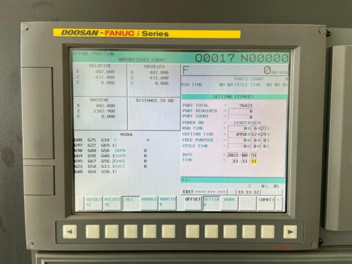 DOOSAN PUMA 2600LM CNC-DRAAIBANK MET AANGEDREVEN GEREEDSCHAP EN C-AS - Afbeelding 7