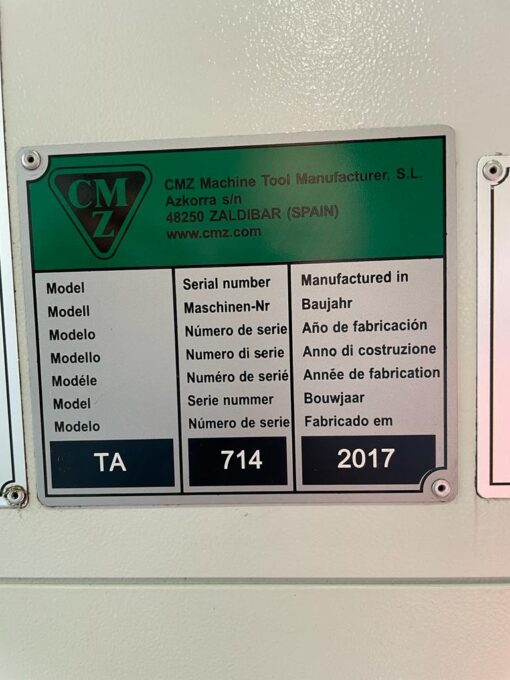 CMZ TA20/640 CNC-DRAAIBANK - Afbeelding 9
