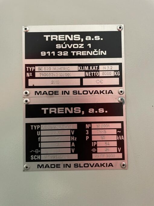 NUMERIEKE CENTERDRAAIBANK TOS TRENS SE820 X 4000 - Afbeelding 8