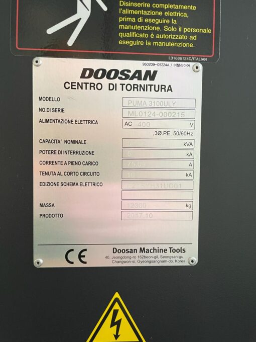 DOOSAN PUMA 3100ULY CNC-DRAAIBANK - Afbeelding 8