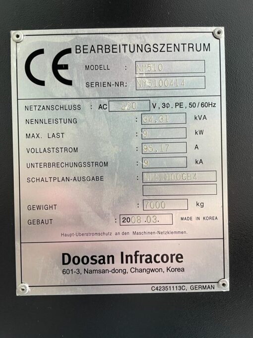 DOOSAN MYNX NM510 VERTIKAAL BEWERKINGSCENTRUM - Afbeelding 12