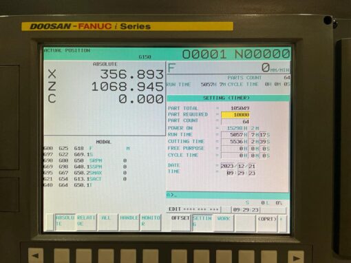 DOOSAN PUMA 2600LM CNC-DRAAIBANK MET AANGEDREVEN GEREEDSCHAP EN C-AS - Afbeelding 7