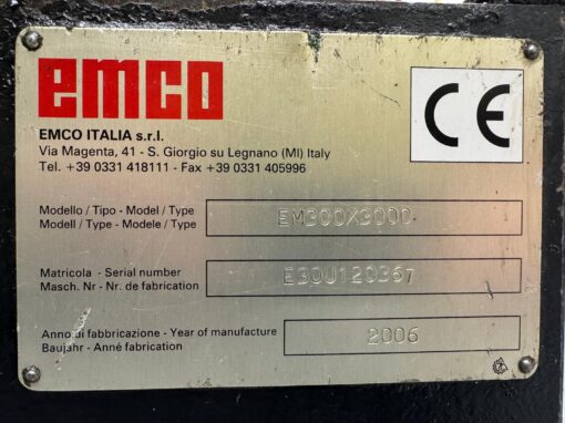 TEACH-IN DRAAIBANK EMCO / PADOVANI E300 /3000 - Afbeelding 11
