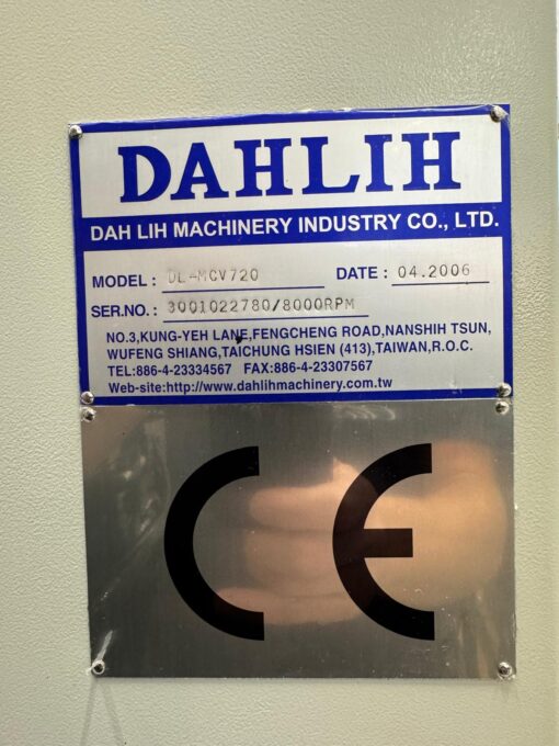 DAHLIH DL-MCV720 VERTIKAAL BEWERKINGSCENTRUM - Afbeelding 14