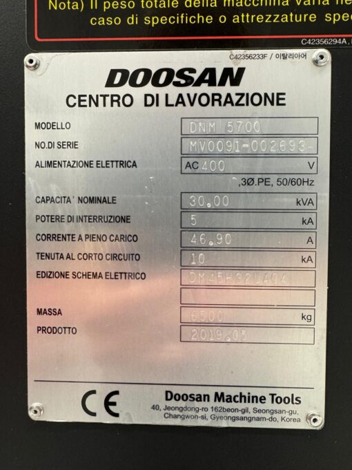 Doosan DNM 5700 VERTIKAAL BEWERKINGSCENTRUM - Afbeelding 15