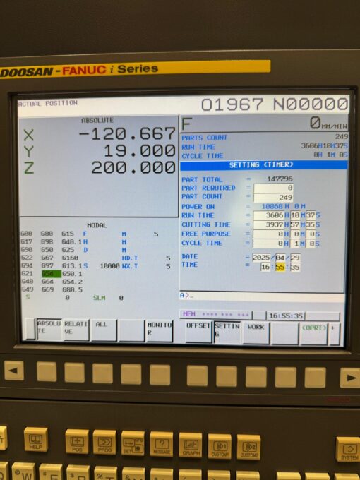 Doosan T3600D vertikaal boor-tapcentrum met palletwisselaar (2020/03) - Afbeelding 7