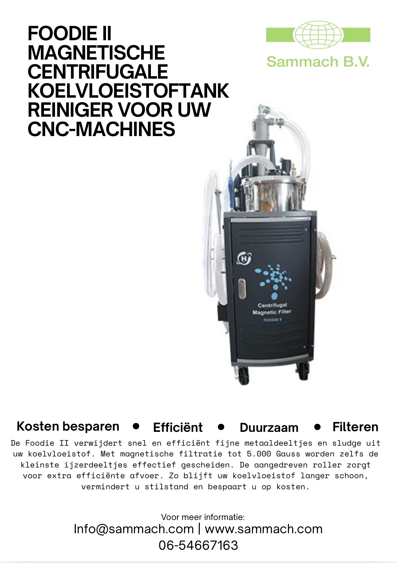 FOODIE II – Krachtige magnetische filtratie
